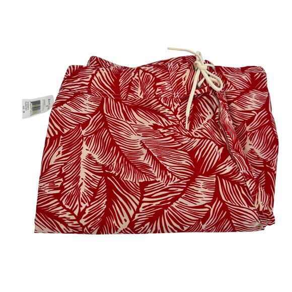 Ralph Lauren Board Shorts Mens 38 Red White Tropical Unlined NEW NOS Vintage - Picture 1 of 9
